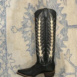 Stetson Black and Cream Western Boots